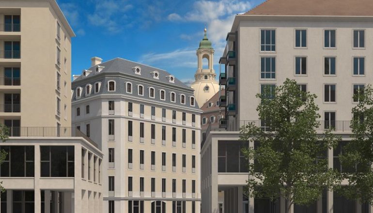 GHND-Pressemitteilung:  Wiederaufbau des „Hotel Stadt Rom“, der Abschluss der Bebauung des Neumarktes