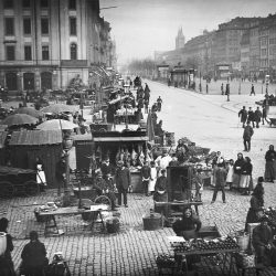 df_hauptkatalog_0400367_ Donadini, Ermenegildo Antonio_ Dresden-Neustadt. Neustädter Markt mit Verkaufsständen. Blick nac... , vor 1892
