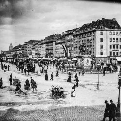 df_hauptkatalog_0400370_ Donadini, Ermenegildo Antonio_ Dresden-Neustadt. Neustädter Markt mit Reiterdenkmal Augusts des ... , vor 1893