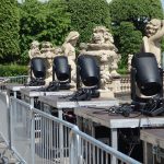 Zwinger: Aufbau des Großkonzerts von Purple Disco Machine