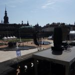 Zwinger: Aufbau des Großkonzerts von Purple Disco Machine