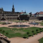Zwinger wieder mit Orangenbäumen